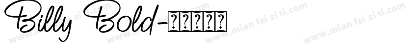 Billy Bold字体转换